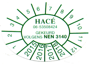 Sticker Keuring Hacé